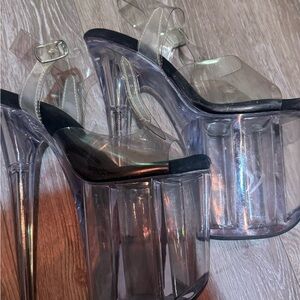 Pleaser Heels Clear 8 inch Size US7